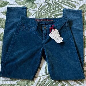 Women’s Steel Teal Courderoy  Pants Skinny